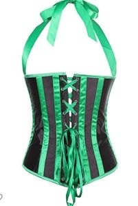 Womens Burlesque Lace Underbust Corset Bustier